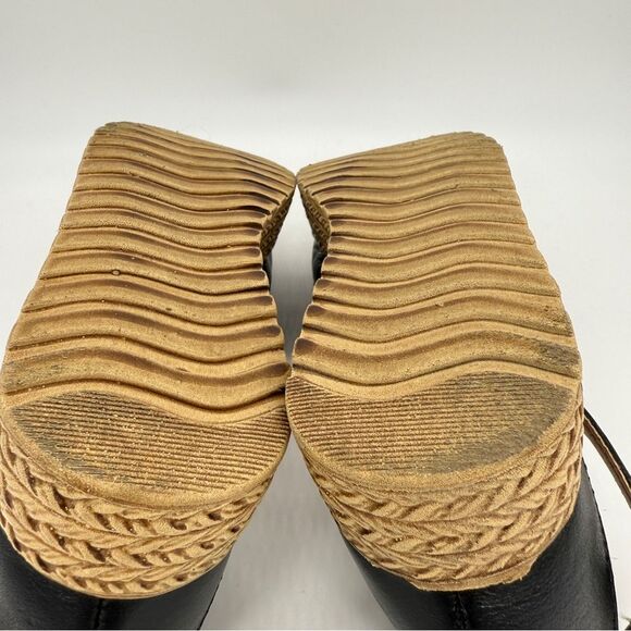 Macarena Collection Women's Black Tan Espadrilles Platform Sandals Shoes Size 7 - Picture 11 of 12
